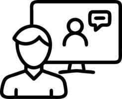 Analyst with Data and Call concept as An image of an analyst with data and call set against a whimsical background offering ample space for text or g vector