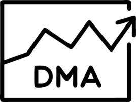 Analytics Chart and DMA Letters concept as A logo featuring an analytics chart and the text DMA symbolizing data insights suitable for T shirt designs. in Phot vector