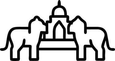 Angkor Wat and Elephants concept as Angkor Wat with elephants and ample copy space representing the ancient and natural wonders of Cambodia. in Photo Stock Conce vector