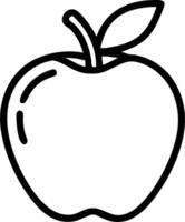 Apple icon with copy space on a white background concept as A image of an apple icon with generous copy space on a white background ideal for promoting he vector