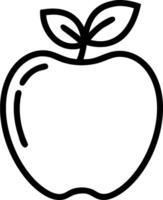 Apple icon with copy space on a white background concept as A image of an apple icon with generous copy space on a white background ideal for promoting he vector