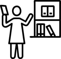 Art Student with Canvas and Paints in Magical Art Room concept as Mid shot of an art student painting on a canvas in a magical art room. The scene includes glowi vector