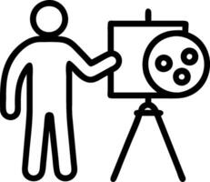 Artist with a canvas and a paint palette symbolizing dreams of artistic creativity with ample space for text. concept as An artist holding a blank canvas and a p vector