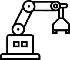 Automated palletizer and a logistics software symbolizing automated palletizing in double exposure with copy space. concept as An automated palletizer blended wi vector