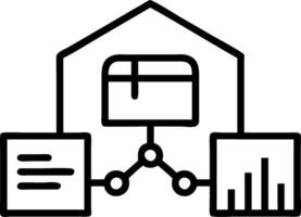 Automated guided vehicle AGV and a performance graph symbolizing logistics efficiency in double exposure with copy space. concept as An automated guided vehicle vector
