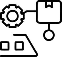 Automation logistic icon with copy space on white background concept as A illustration of an automation logistic icon with ample copy space on a white bac vector