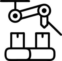 Automation logistic icon with copy space on white background concept as A illustration of an automation logistic icon with ample copy space on a white bac vector