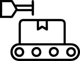 Automation logistic icon with copy space on white background concept as A illustration of an automation logistic icon with ample copy space on a white bac vector