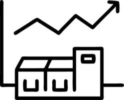 Automated warehouse management system and a logistics chart symbolizing integrated warehouse management in double exposure with copy space. concept as An automat vector