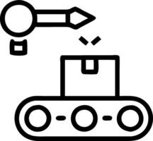 Automation logistic icon with copy space on white background concept as A illustration of an automation logistic icon with ample copy space on a white bac vector