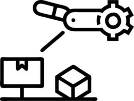Automation logistic icon with copy space on white background concept as A illustration of an automation logistic icon with ample copy space on a white bac vector
