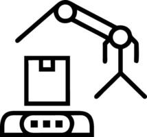 Automation logistic icon with copy space on white background concept as A illustration of an automation logistic icon with ample copy space on a white bac vector