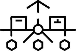 Automation logistic icon with copy space on white background concept as A illustration of an automation logistic icon with ample copy space on a white bac vector