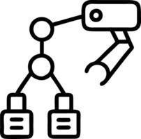 Automation logistic icon with copy space on white background concept as A illustration of an automation logistic icon with ample copy space on a white bac vector