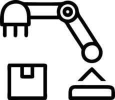 Automation logistic icon with copy space on white background concept as A illustration of an automation logistic icon with ample copy space on a white bac vector