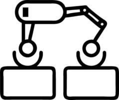 Automation logistic icon with copy space on white background concept as A illustration of an automation logistic icon with ample copy space on a white bac vector