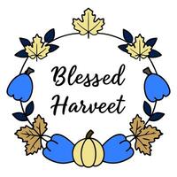 Autumn Garland Border with Gourds and Give Thanks Wording concept as A beautifully designed border frame featuring an autumn garland made of gourds leaves and be vector