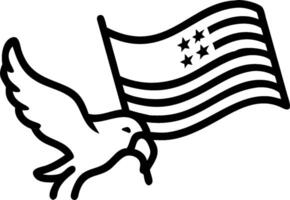 Bald eagle and a waving flag symbolizing national pride and freedom with ample space for text. concept as A bald eagle soaring with a waving American flag in the vector