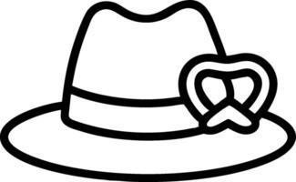 Bavarian Hat and Pretzel concept as A Bavarian hat with a traditional pretzel and ample copy space symbolizing the festive headwear and snacks of Oktoberfest. in vector
