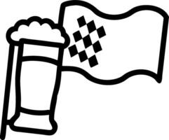 Bavarian Flag and Beer Mug concept as A Bavarian flag with a beer mug and ample copy space symbolizing the festive drinks and cultural symbols of Oktoberfest. in vector