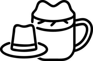 Bavarian Hat and Beer Stein concept as A Bavarian hat with a beer stein and ample copy space symbolizing the traditional headwear and drinks of Oktoberfest. in P vector