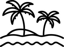 Beach and Palm Trees concept as A half tone beach with palm trees swaying set against a dreamy background offering ample space for text or graphics symbolizing r vector