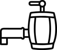 Beer keg and a tap symbolizing pub atmosphere with ample space for text. concept as A beer keg and a tap representing the authentic atmosphere of a pub experienc vector