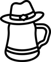 Beer Stein and Bavarian Music concept as A beer stein with Bavarian music symbols and ample copy space representing the festive drinks and traditional music of O vector
