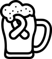 Beer Mug and Pretzel concept as A frothy beer mug with a traditional pretzel and ample copy space symbolizing the iconic drinks and snacks of Oktoberfest. in Pho vector