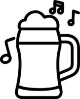 Beer Stein and Bavarian Music concept as A beer stein with Bavarian music symbols and ample copy space representing the festive drinks and traditional music of O vector