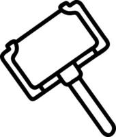 Bidding icon with blank space for custom branding concept as A customizable bidding icon with blank space for adding custom branding elements making it suitable vector