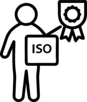 Biomedical Technician with ISO Certificate and Medical Samples concept as A biomedical technician holding an ISO certificate and medical samples set against a wh vector