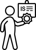 Biomedical Engineer with ISO Certificate and Medical Device concept as A biomedical engineer holding an ISO certificate and a medical device set against a whimsi vector