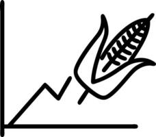 Blackboard with Corn Cob and Upward Curve concept as A blackboard featuring a corn cob and an upward curve set against a whimsical background offering ample spac vector
