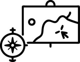Blackboard with Compass and Map concept as A blackboard featuring a compass and a map set against a whimsical background offering ample space for text or graphic vector