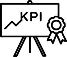 Blackboard with KPI Chart and Medal concept as A blackboard featuring a KPI chart and a medal set against a whimsical background offering ample space for text or vector
