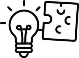 Blackboard with Puzzle Pieces and Lightbulb concept as A blackboard with puzzle pieces and a lightbulb set against a dreamy background offering ample space for t vector