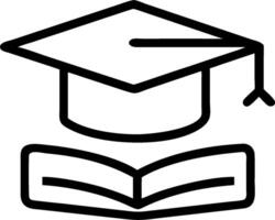 Book and Graduation Cap concept as A book with a graduation cap on top set against a whimsical background offering ample space for text or graphics symbolizing t vector