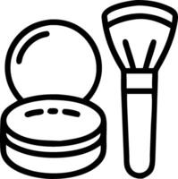 Blush and makeup brush icon with copy space for infographics concept as An infographic ready blush and makeup brush icon with ample copy space designed to convey vector