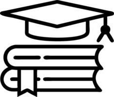 Books and Diploma concept as An icon of a stack of books and a diploma set against a clean background offering ample space for text or graphics symbolizing acade vector