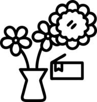 Bouquet and a gift card symbolizing appreciation and thanks with ample space for text. concept as A bouquet of flowers and a gift card representing appreciation vector