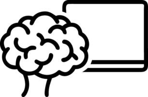 Brain and Chalkboard concept as A brain next to a chalkboard with ample copy space representing education and thinking. in Photo Stock Concept vector