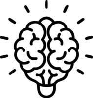 Brain and Idea Symbol concept as A brain with an idea symbol and ample copy space representing creativity and inspiration. in Photo Stock Concept vector