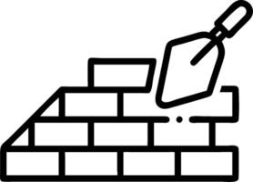 Brick and mortar symbolizing building and structure with ample space for text. concept as A brick and a trowel with mortar representing the fundamentals of build vector