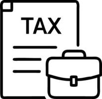 Briefcase and tax document icon with copy space for tax tools concept as A tax tools oriented briefcase and tax document icon with ample copy space ideal for vis vector