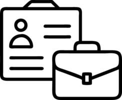 Briefcase and resume icon with copy space for job search presentations concept as A visually appealing briefcase and resume icon with copy space designed to enha vector