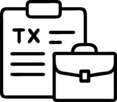 Briefcase and tax form icon with blank area for personalized messages concept as A customizable briefcase and tax form icon featuring a blank area for adding per vector