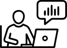 Business consultant advising clients on stock valuation concept as A business consultant in a modern office advising clients on stock valuation using a laptop an vector