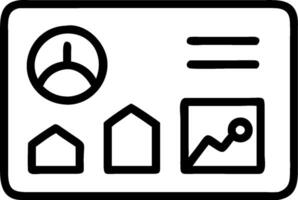 Business dashboard icon with copy space on white background concept as A illustration of a business dashboard icon with ample copy space on a white backgr vector