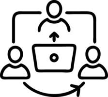 Business leaders collaborating on strategy development concept as A illustration of business leaders collaborating on strategy development using digital w vector